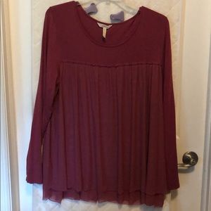 Matilda Jane Woman Ladies Mauve LS Shirt Top XXL